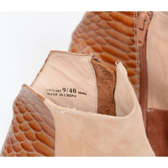 Kristin Cavallari Chinese Laundry Santorini Reptile Embossed Ankle Bootie Size 9 - Picture 9 of 10